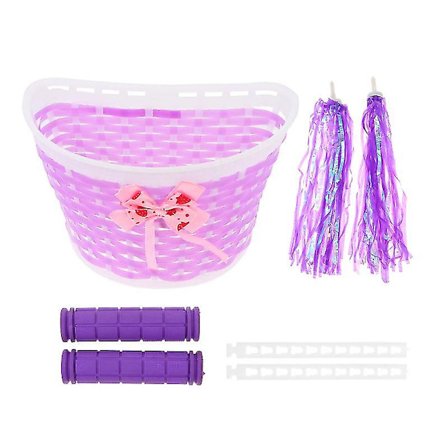 1 sett sykkelkurv for barn i plast, sykkelkurv foran, sykkeltilbehør