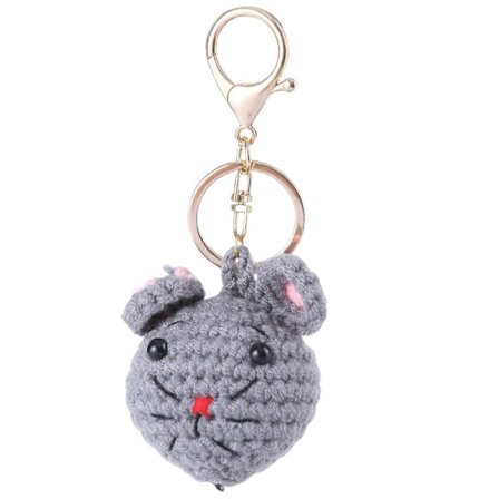 Delikat Mus/Hamster Nøglering Dyrevedhæng Nøglering Blød Nøglering Stilfuldt Telefontilbehør til Daglig Brug og Rejser