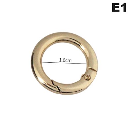 Spring Gate O Ring, der kan åbnes Nøglering Nøgle Lædertaske Håndtaske Bel