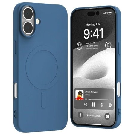 Mercury Mobilskal till iPhone 16 Plus MagSafe Semi-Silikon - Blå