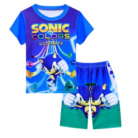 Sonic Boy Set Crewneck Kortärmade Shorts Kostym Pyjamas Kid
