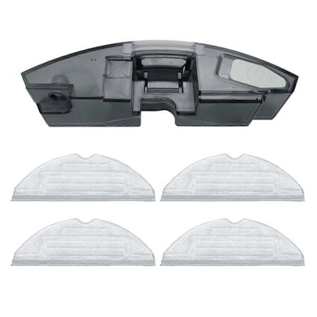 Ersättningsvattentank med 4 moppdynor kompatibla för S7 MaxV Ultra/S7 MAXV/S7 Pro robotdammsugare