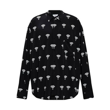 Vetements Shirt with logo Sort, Herre Skjorter
