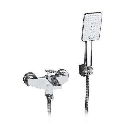 Valkoinen kylpyhuoneen suihkuhana vesiputous kylpyammeen sekoitus hana