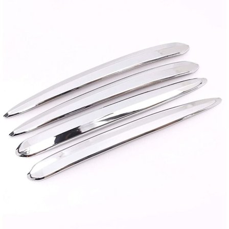 Bilstyling Utvendig Dørhåndtak Striper Dekorasjon Klistremerke Trim for Serie 5 G30 G38 2018-2021 Sølv