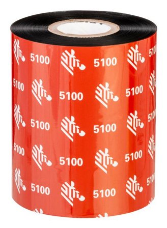 Zebra 5100 Resin - 1 - svart - skriveblekkbåndspåfyll (termooverføring) (en pakke 6)