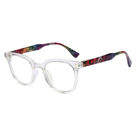 Anti-Blue Light lukulasit Pyöreät silmälasit LÄPINÄKYVÄT