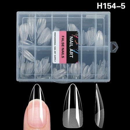 DIY Ballet Gennemsigtige Matte Falske Negle Tips, 216 stk - Forlæng dine negle uden besvær