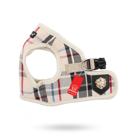 Puppia - JUNIOR Beige - Jacket Hundesele - Klassiske hundeseler, step-in, jacket seler, trekkseler, vinterseler & Y-seler på Doggie.no