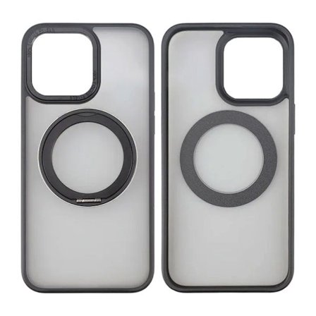 iPhone 15 Pro Max Skal med MagSafe Stativ Rvelon - Svart