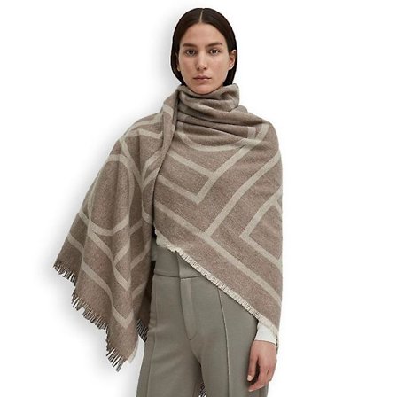 Varm Sjal för Kvinnor Geometrisk Kvadrat Tjock Stor Poncho Kap Pashmina Pläd Sjal