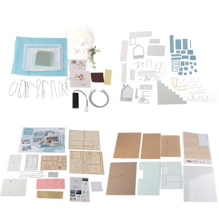 DIY Miniatyr Dockhus Modell Set Handgjord Hantverk Loft Lägenhet med LED-ljus Dekoration L028 Poetic Life