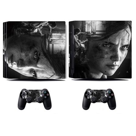 Play Station 4 Pro The last of us Part2 -tarra - Yhteensopiva PS4PRO:n kanssa - Kansi konsolin mukauttamiseen - Irrotettava vinyylifolio - HD-laatu 