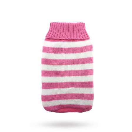 Urban Pup - Pink Candy Stripe - Strikket Hundegenser - Hundegenser, hundvester & T-skjorter til hunder