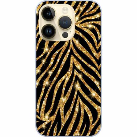 Apple Iphone 14 Pro Premium Skal Gold & Glitter