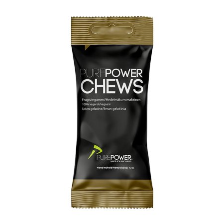 PurePower Chews Fruit 40 g, Helse & Madvarer, Snacks, Bolsjer & Pastiller