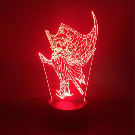 Demon Slayer 3d Liten Nattlampa Kochou Shinobu Färgglad Led