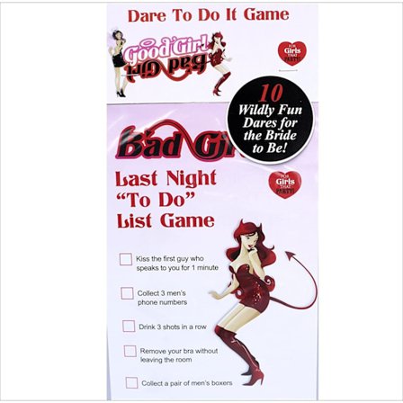 Amscan Good Girl/Bad Girl Hen Night Dare Card One Size White/Re