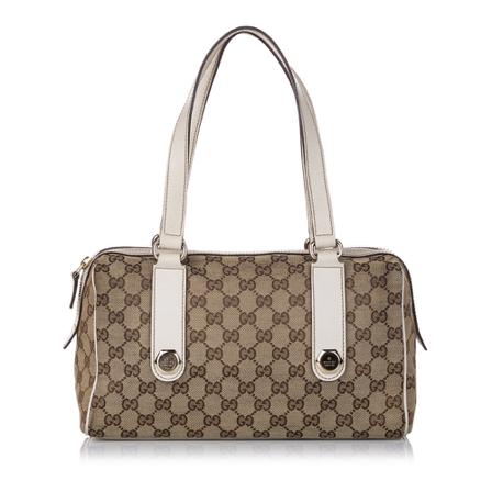Gucci Vintage, Pre-owned GG Canvas Charmy Handbag Bruin, Dames, Maat:ONE Size