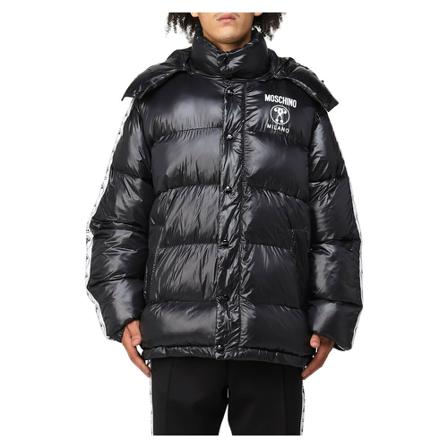 Moschino, Down Jackets Zwart, Heren, Maat:M