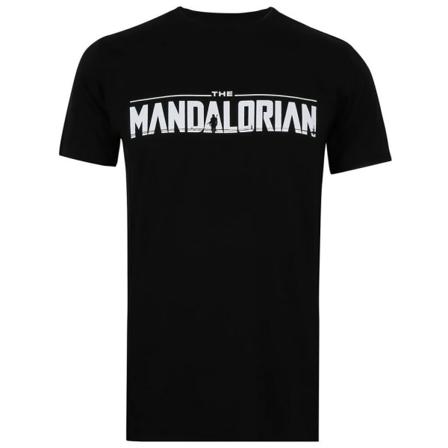 Star Wars: The Mandalorian Mens Logotyp T-shirt S Svart