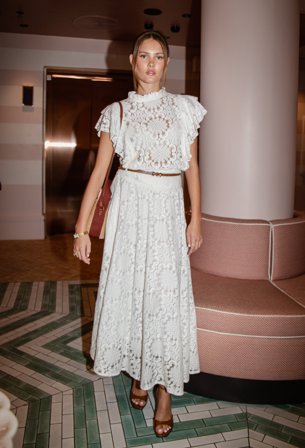 MISSMAYA - Astrid Skirt Chantilly Lace (PRE-ORDER. DEL: WEEK 3) - S