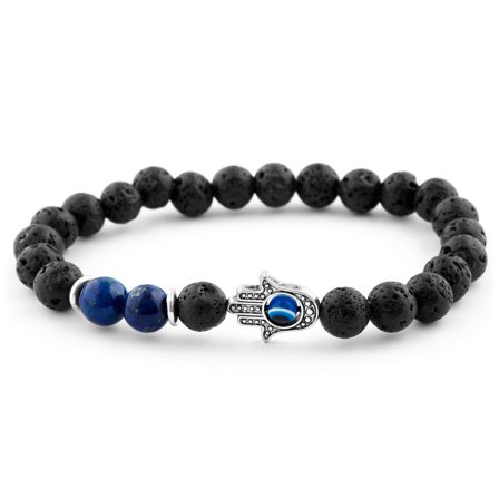 Bracelet lave bleue pour hommes - Bracelets de perles