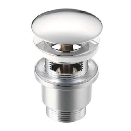 Tvättställs- och bidéavlopp med överfyllnadsskydd, pop-up avlopp för tvättställ 1" 1/4, avloppsventil, universalavlopp med hål för tvättställ och 