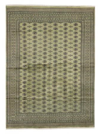 Pakistan Bokhara 2Ply Rug Hand Knotted 300X414 Dark Green/Dark Yellow Pakistan