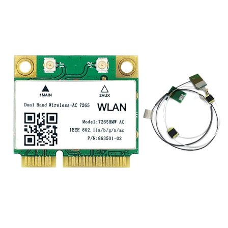 1200Mbps Trådlöst AC7265 Mini PCI-E Wifi-kort Bluetooth-kompatibel 4.2 802.11ac 7265HMW Dual Band 2.4G 5Ghz Adapter