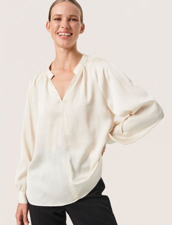 Soaked in Luxury Slioana Blouse Ls - Cream - L