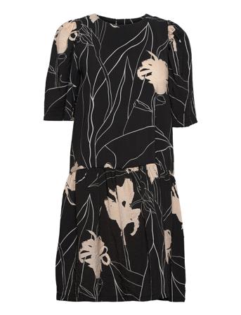 Vigraphy 2/4 O-Neck Dress /Rx Black Vila
