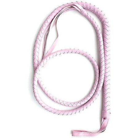 Piska 2 meter lång, tillverkad av kohudsläder med anpassad konstruktion av buk och stöd för häst