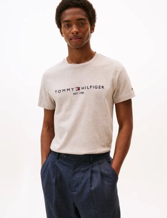 Tommy Hilfiger Tommy Logo Tee - Beige - M