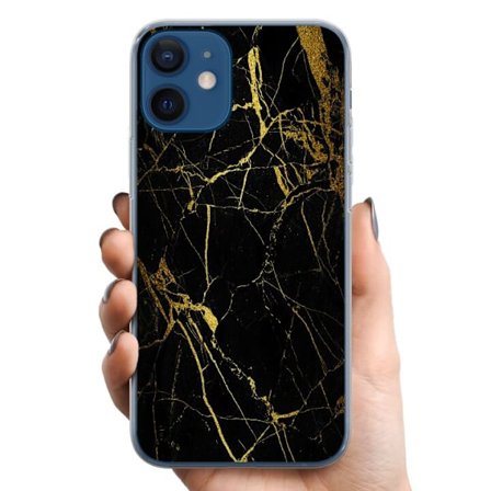 Kompatibelt Mobildeksel til Apple Apple iPhone 12 mini Marmor Svart & Gull