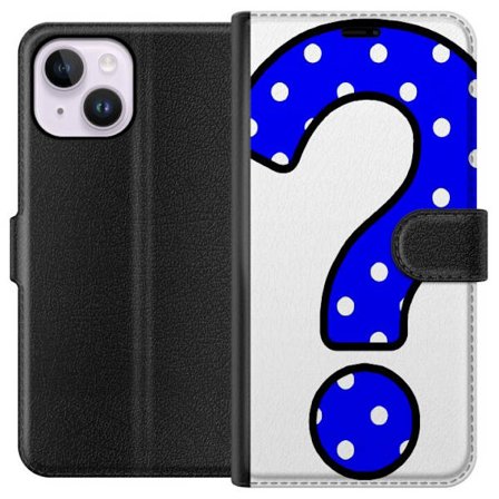 Kompatibelt Lommeboketui til Apple iPhone 14 Plus Spørsmålstegn Fyndiq og CDON