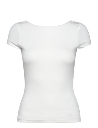 Gina Tricot Soft Touch Low Back Top - White - L