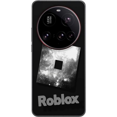 Kompatibelt Mobildeksel til Xiaomi Xiaomi 15 Ultra Minimalistisk svart og sølvfarget Roblox-symbol med gylden krone og luksuriøs gamer-estetikk på