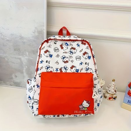 Sanrio Serie Hello Kitty, Pompompurin, Kuromi Rygsæk Rejsetaske Bagagetaske, Polyestermateriale, High-End og Stilfuld, Moderigtig og Ve[D]