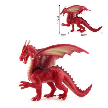 Dinosaurie Söt Figurleksak Anime Pvc Action Figur Leksaker Collection för modell 124-150 Red Stone Dragon Weight 128G