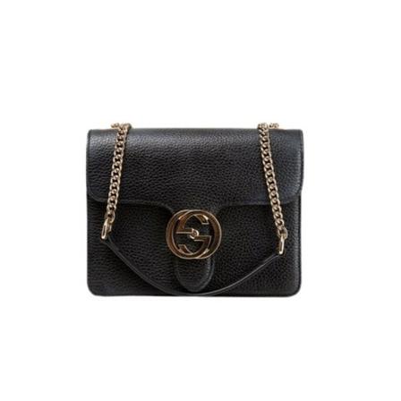 Gucci Vintage, Pre-owned Interlocking G Shoulder Bag Zwart, Dames, Maat:ONE Size