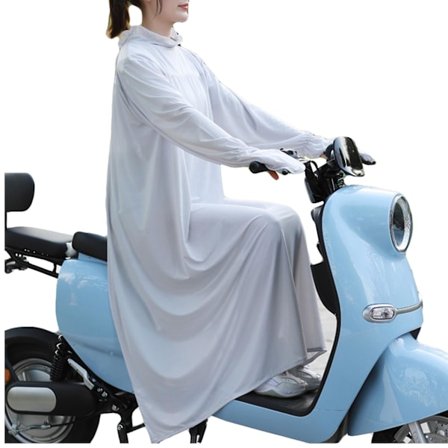 Grå heldrakt for solbeskyttelse med lange ermer - UV-beskyttende sommer-sykkeldrakter for sykling