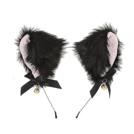 Sød ræv ulv kat hund ører pandebånd med sløjfer klokker Halloween Cosplay kostume fest hovedbeklædning hår tilbehør