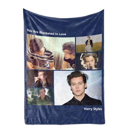 Blød hudvenlig maskinvaskbar tæppe med klart tryk til alle årstider 140x200cm/55.1x78.7in