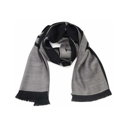 Philipp Plein, Gray Wool Scarf Grijs, unisex, Maat:ONE Size