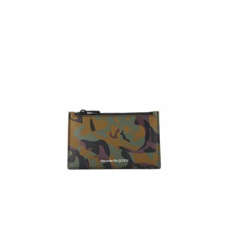 Alexander McQueen, Camouflage Card Holder Zielony, Mężczyzna, Rozmiar: ONE Size