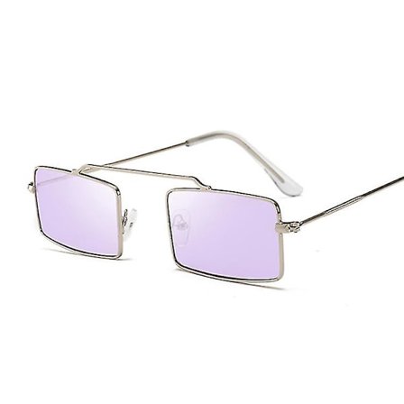 Kvadratiska solglasögon kvinnor män glasögon dam lyx retro metall solglasögon kvinnlig vintage spegel Oculos De Sol Feminino Uv400