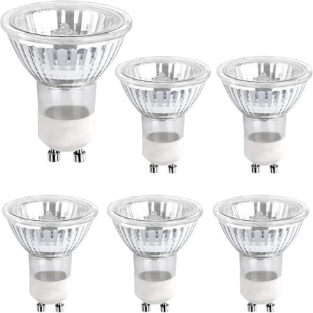 Halogenpære GU10 35W 230V, 380lm Varmhvit 2700K, Dimbar Halogen Spotpære, for Skapbelysning, Displaybelysning, 6-pakning-FA-