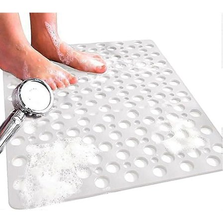 Badekar Brusermåtter Skridsikre Ekstra Store Holdbare Firkantede Anti-Skimmel Gummi Indeni Badekar Måtte Størrelse (53CM*53CM)