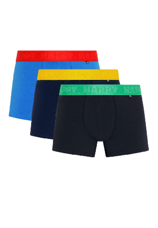 Happy Socks 3-Pack Solid Mix Short Boxers Kalsonger Herr Svart S